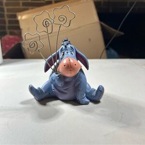 Eeyore Picture Holder Figurine with Wire Flowers